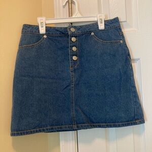 Medium Wash Denim Skirt